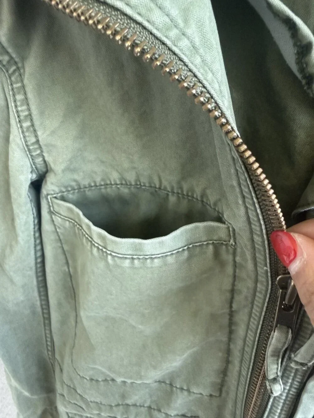 Madewell Olive Cotton Utility Field Jacket Size XS